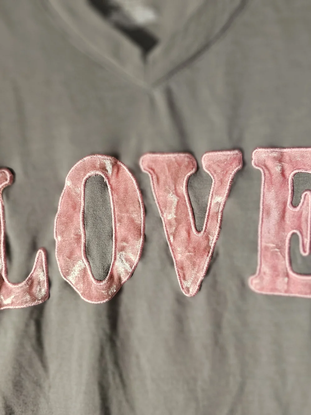 Bobbie Brooks Matching Lounge Set Pink Velvet Ruffle Sleep Shorts Gray LOVE Tee